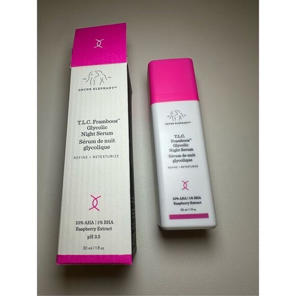 Drunk Elephant T.L.C. Framboos™ Glycolic Resurfacing Night Serum 30ml - Picture 1 of 8
